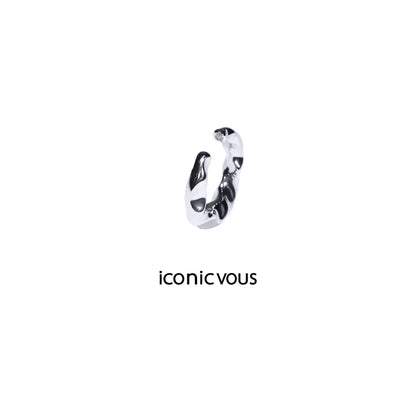 【Broken Moon】CURVED OPEN RING - iconicvous